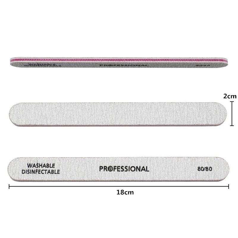 10Pcs Nail Art File 80/80 Buffer Buffering