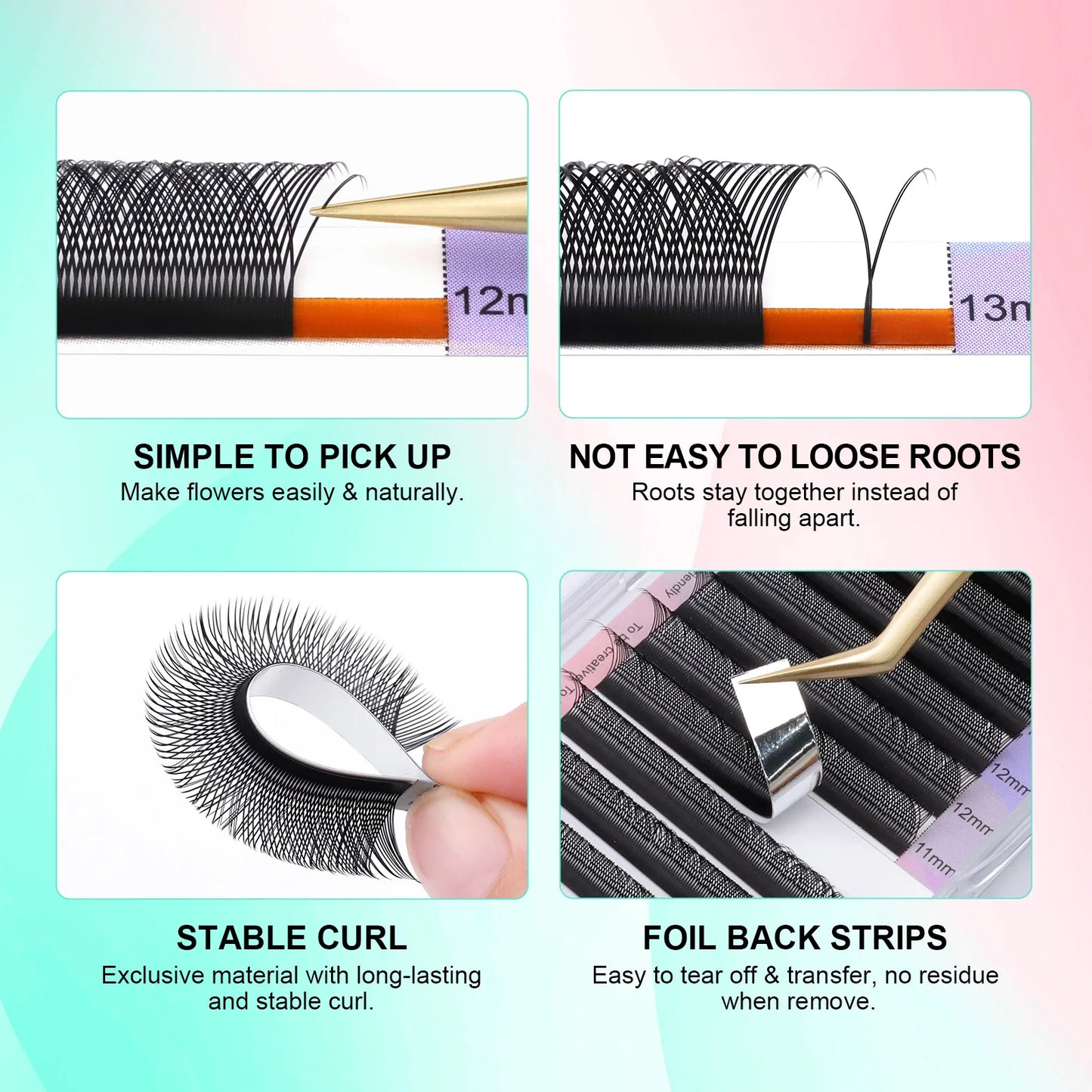 NAGARAKU YY Shape Double/Three Split Tips Triple Top  Interlaced Root Eyelash Extensions Eyelashes