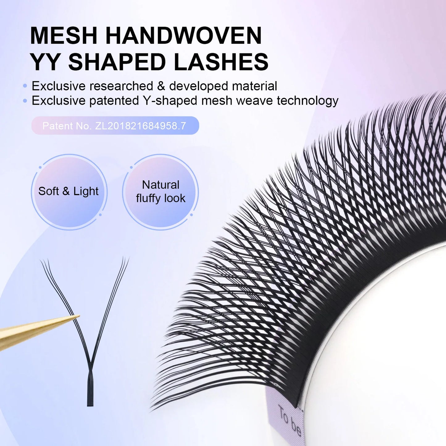 NAGARAKU YY Shape Double/Three Split Tips Triple Top  Interlaced Root Eyelash Extensions Eyelashes