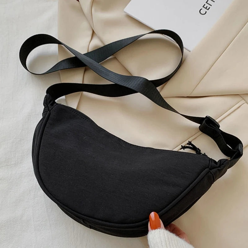 Casual Nylon Chest Hobo Crossbody Bag for Women