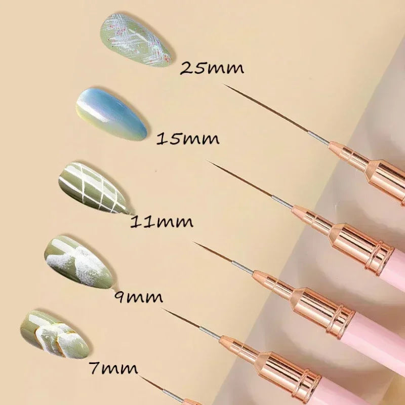 5 Sizes Nail Art Pens brushes