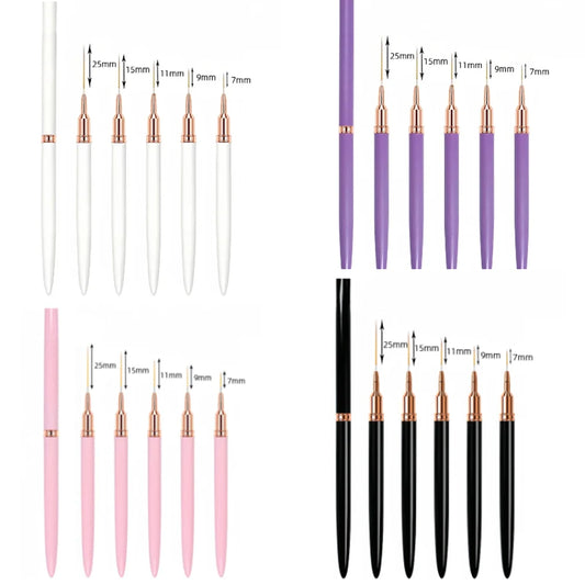 5 Sizes Nail Art Pens brushes