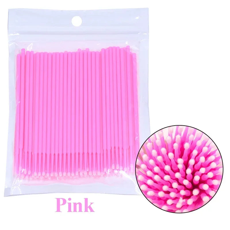 100Pcs Eyelash Cleaning Brush