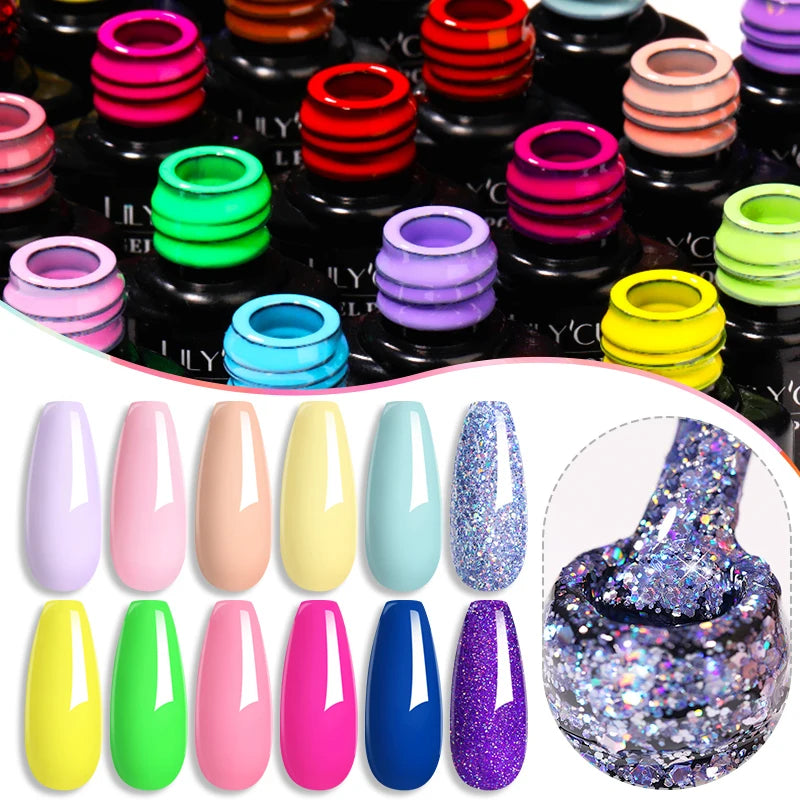 LILYCUTE 129 Colors 7ML Nail Gel Polish Nail