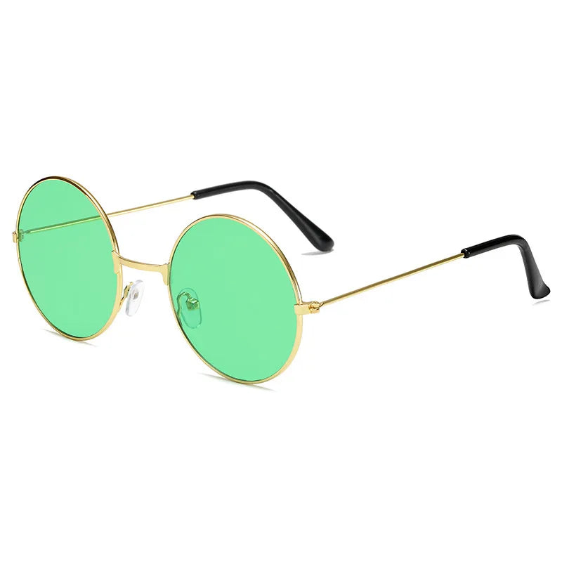 Retro Hippie Round Metal Frame Sunglasses Fashion