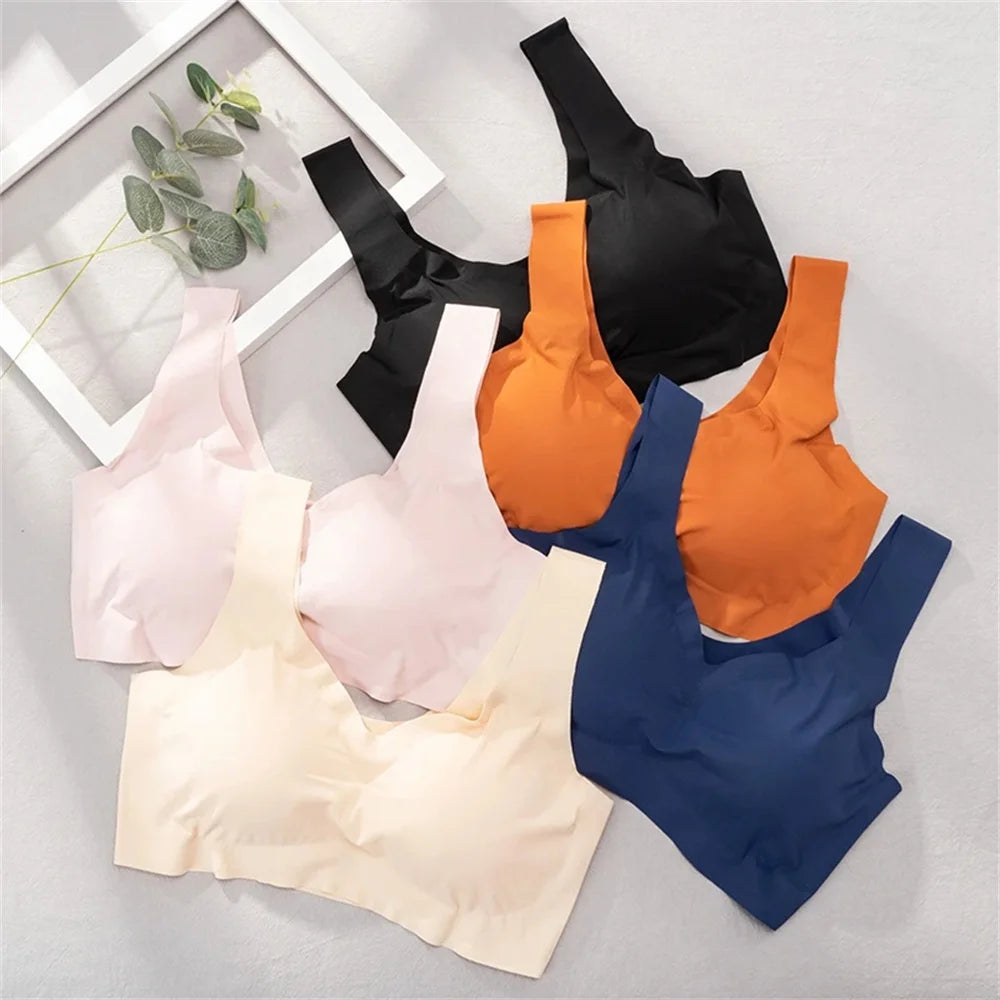 Ice Silk Bra Seamless Vest Bras Women Push Up